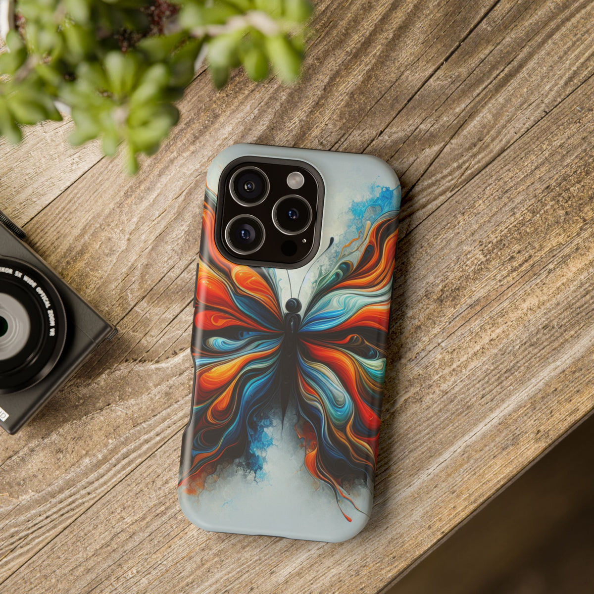 Vibrant Butterfly Impact Resistant Phone Case Unique Gift for Nature Lovers