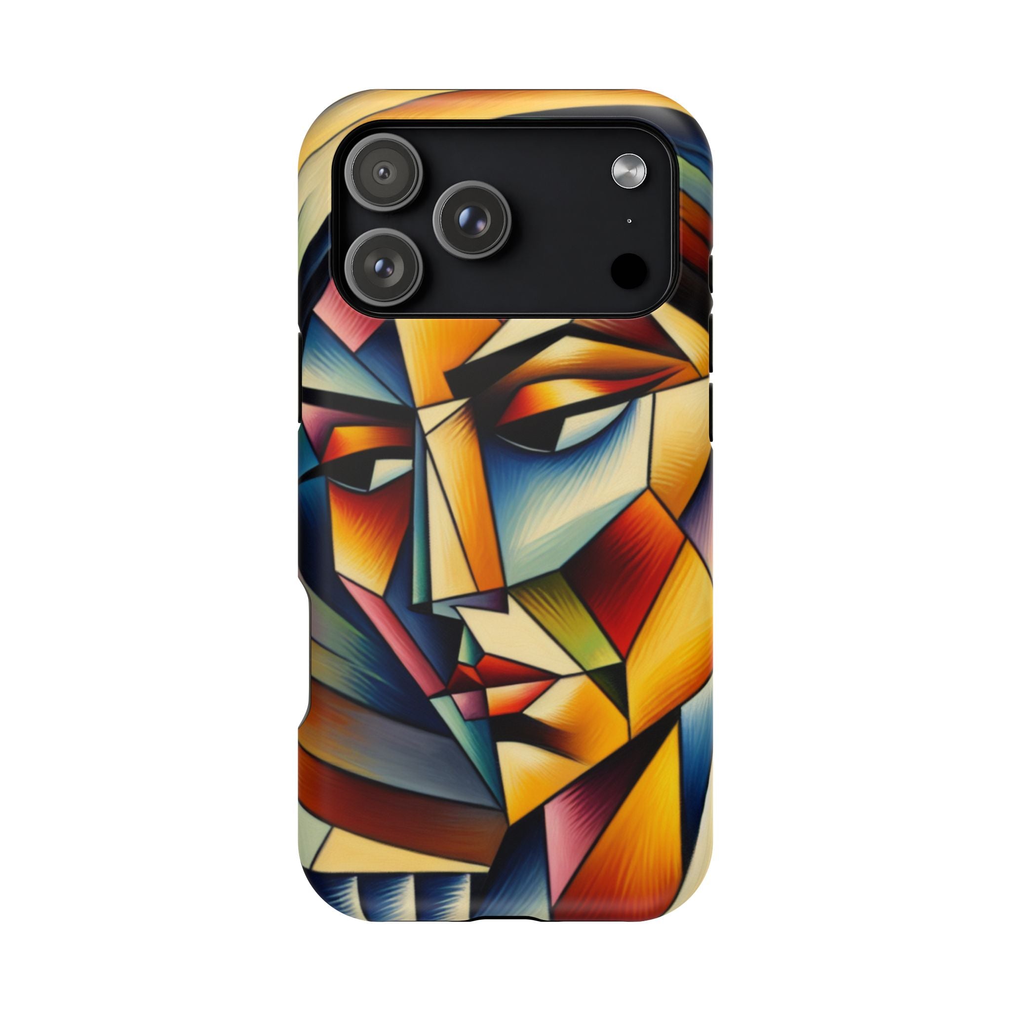Abstract Cubist Face Phone Case — Impact‑Resistant Artistic iPhone Cover