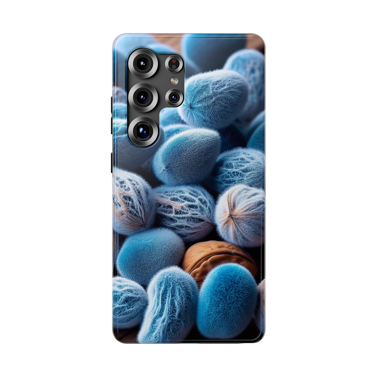 Phone Case — Blue Fuzzy Pods Impact-Resistant Protective Case