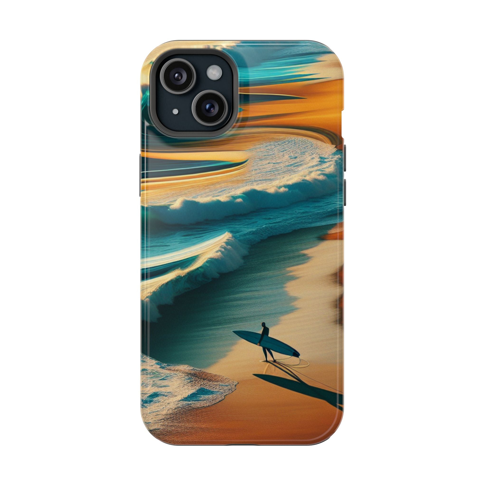 Impact Resistant Phone Case, Surf Wave Beach Lovers, Ocean Waves Design
