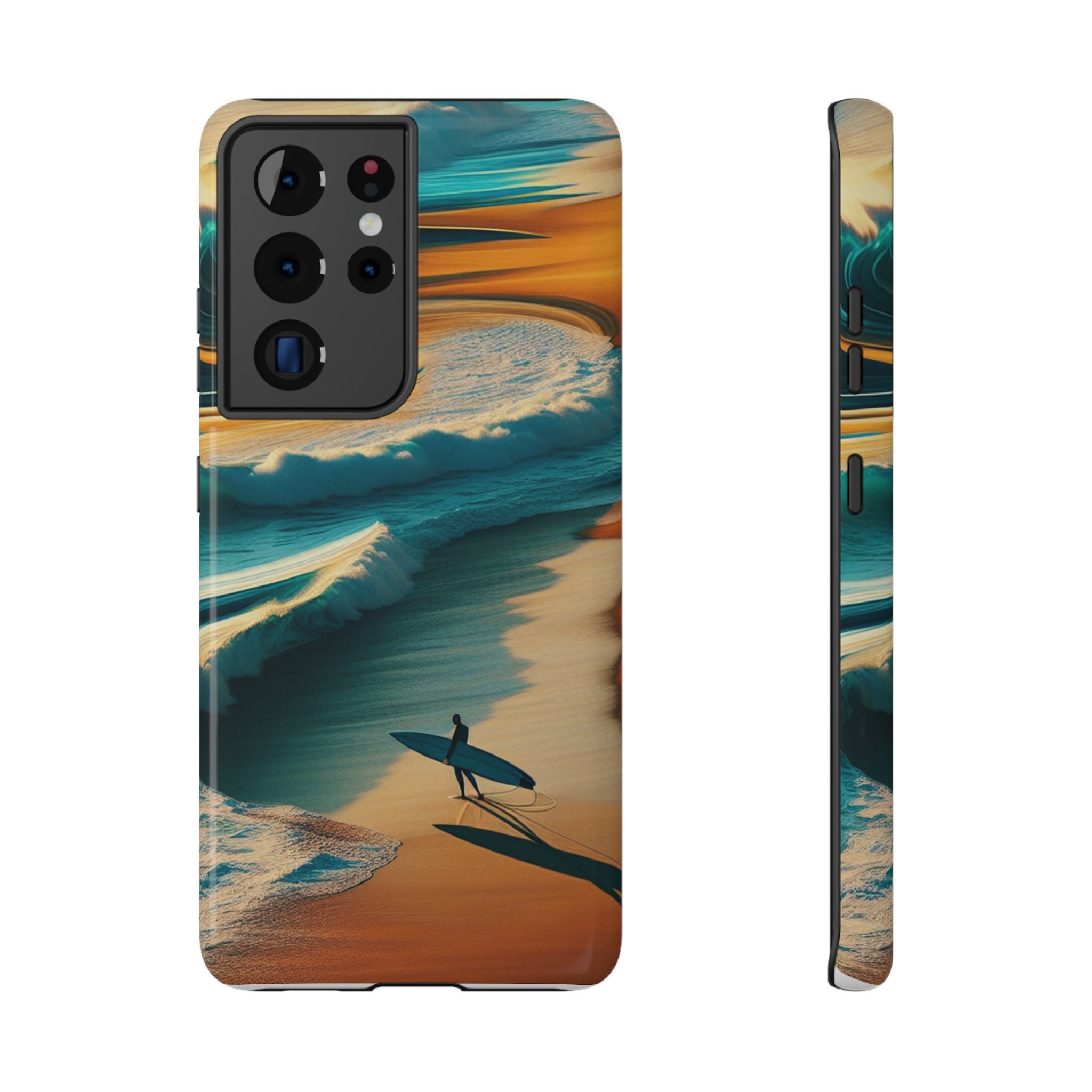 Impact Resistant Phone Case, Surf Wave Beach Lovers, Ocean Waves Design