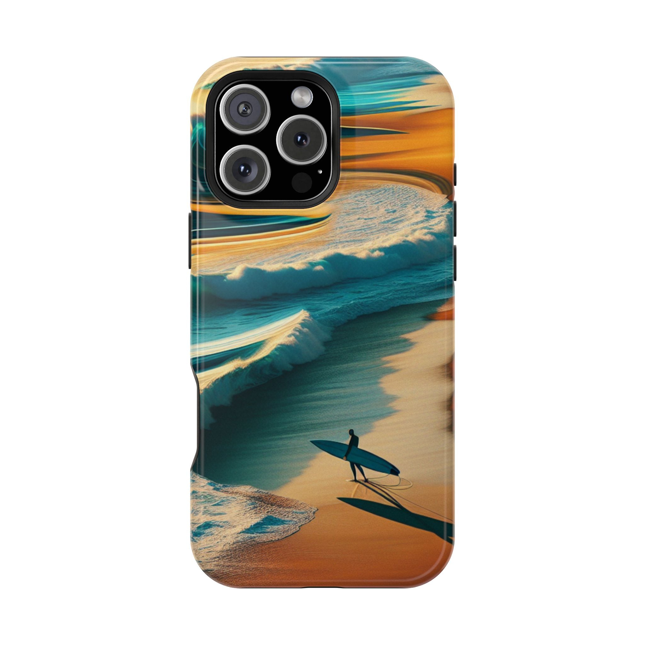 Impact Resistant Phone Case, Surf Wave Beach Lovers, Ocean Waves Design