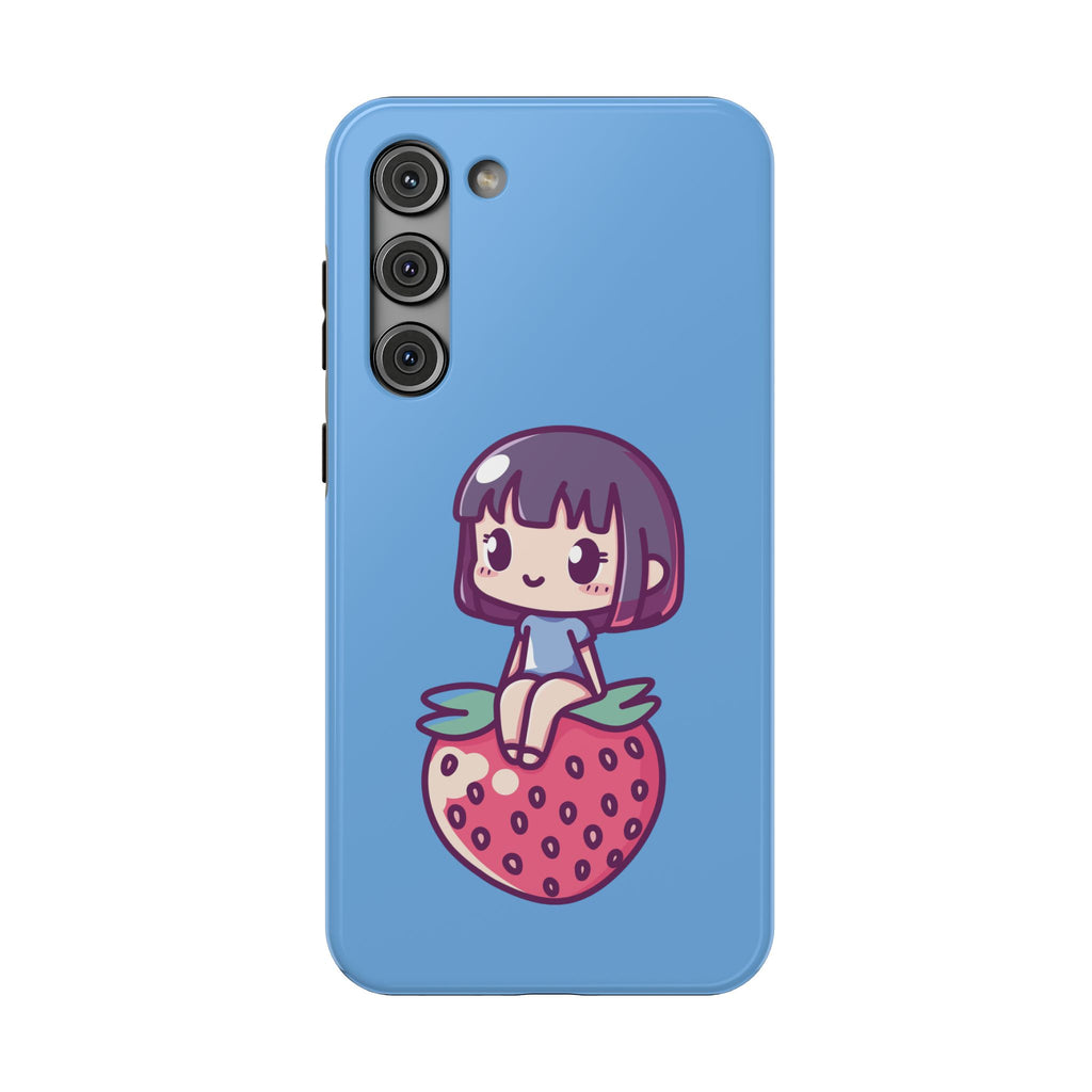 Cute Strawberry Girl Impact-Resistant Phone Case
