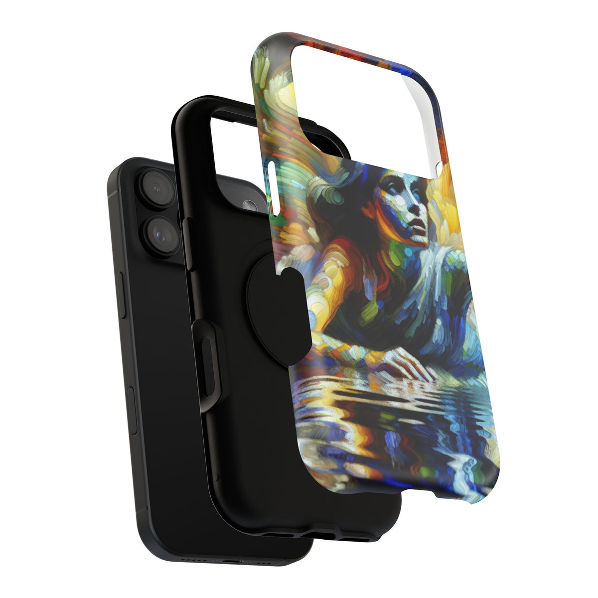 Impact-Resistant Phone Case — Colorful Surreal Mermaid Art