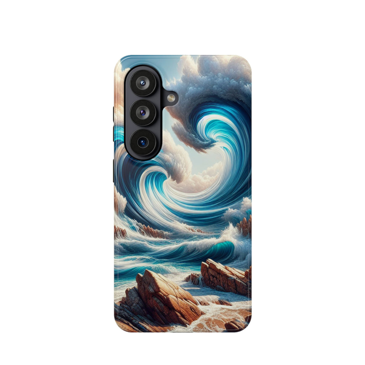 Ocean Heart Wave Phone Case — Impact-Resistant Art Protective Cover