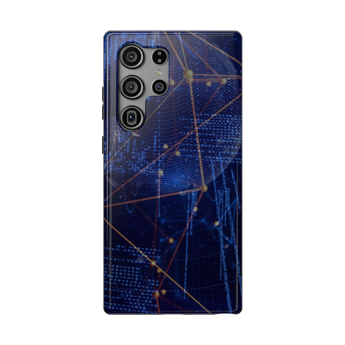 Tech Network Blue Impact-Resistant Phone Case for iPhone and Galaxy Phones