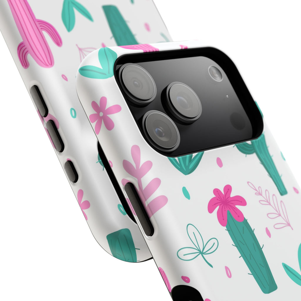 Cactus Pattern Impact Resistant Phone Case