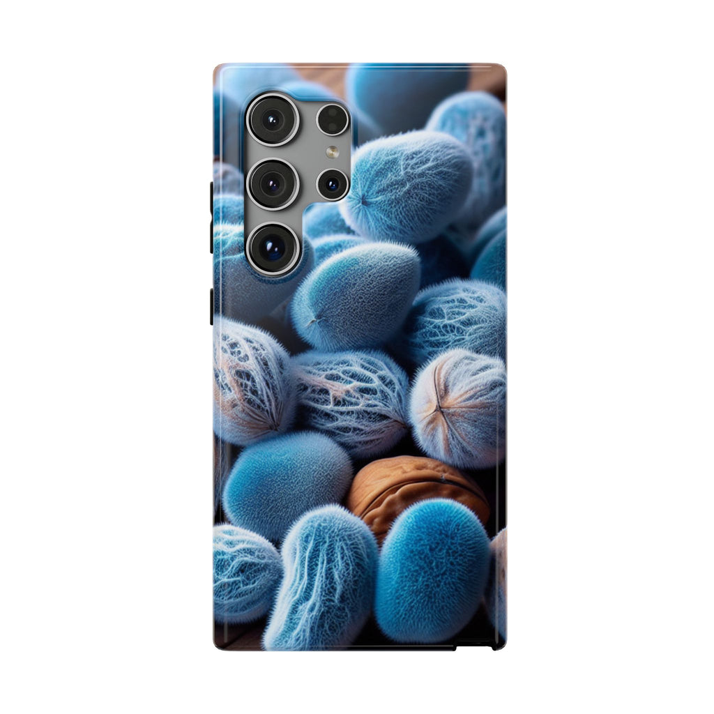 Phone Case — Blue Fuzzy Pods Impact-Resistant Protective Case
