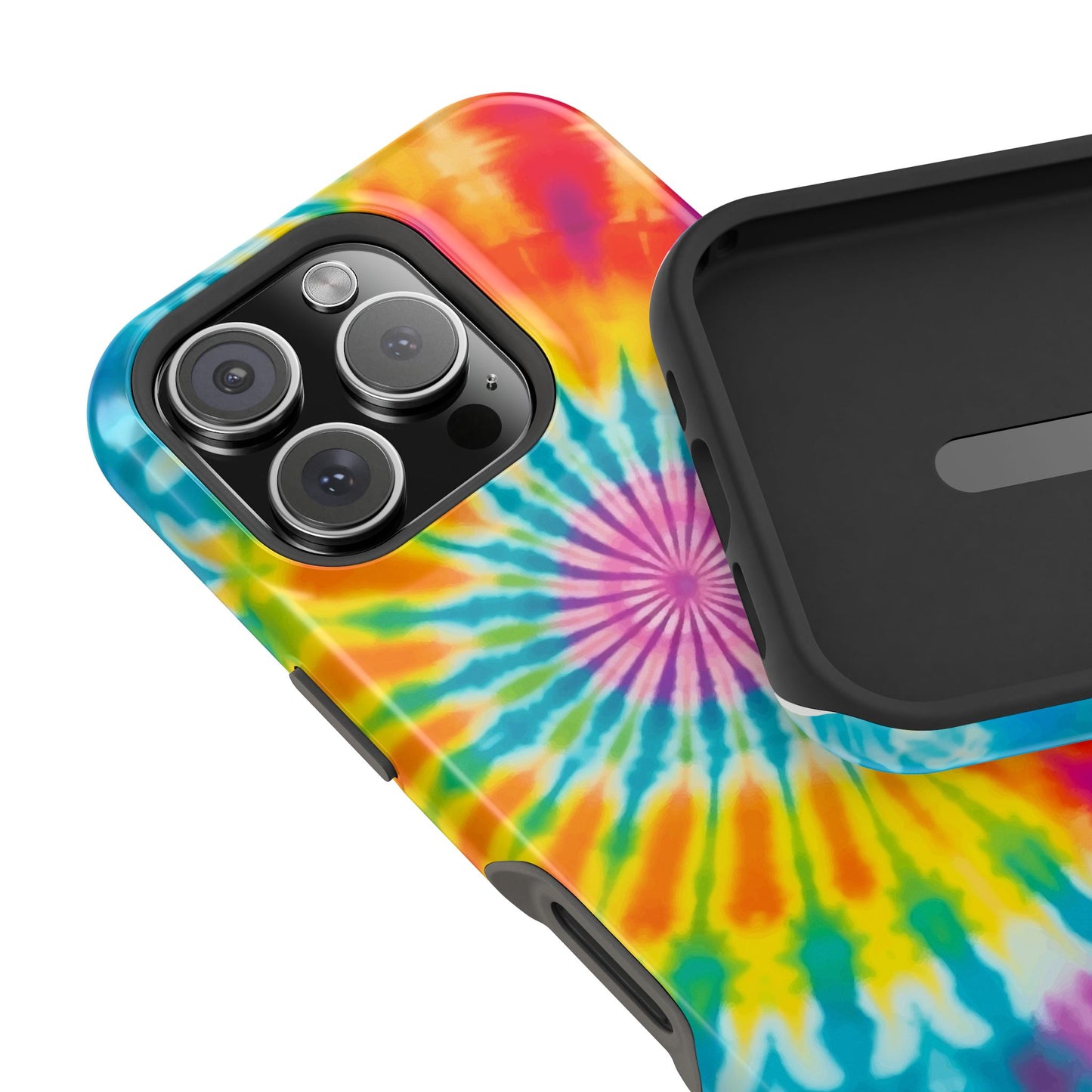 Colorful Tie-Dye Impact-Resistant Phone Case, Tie-Dye Phone Cover, Fun Phone Protection, Vibrant Gift for Teens, Festival Essential