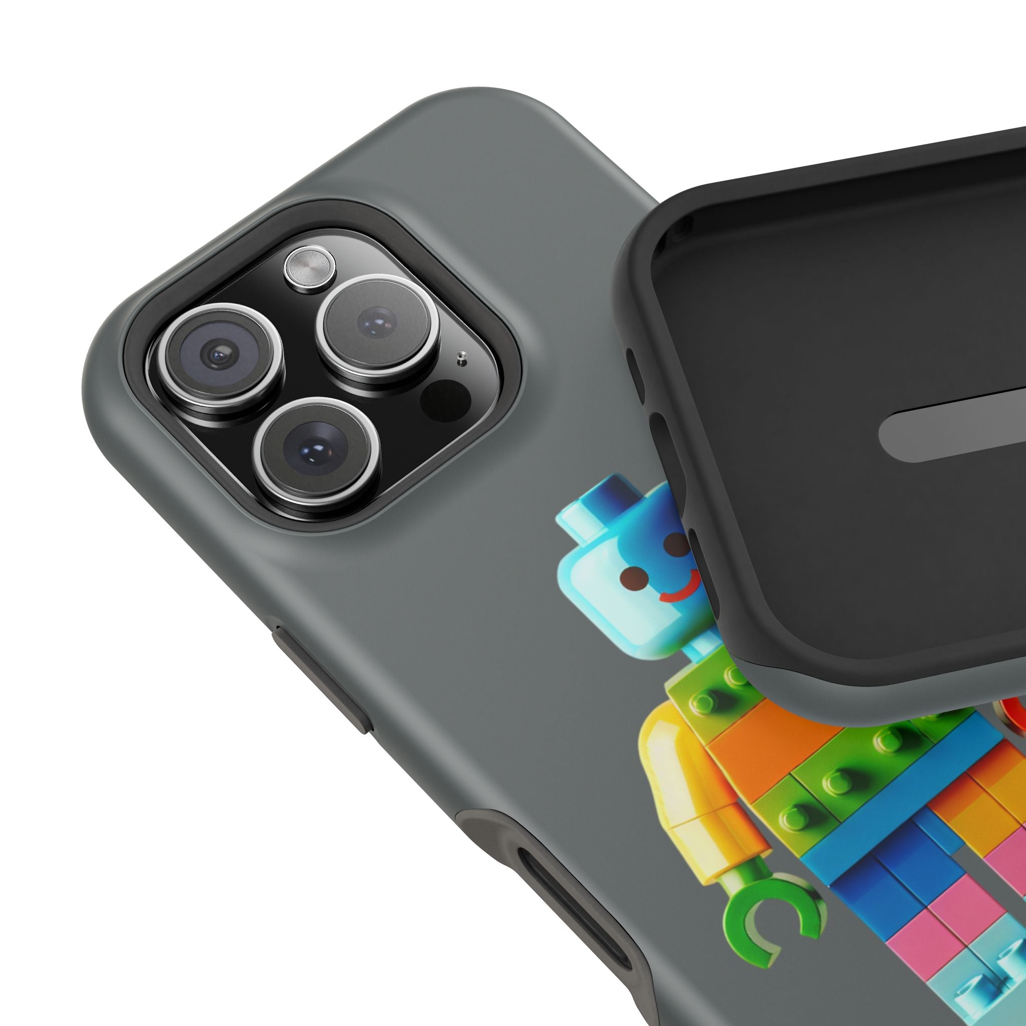 Rainbow Lego Character Impact Resistant Phone Case - Tough Protection for Kids & Adults
