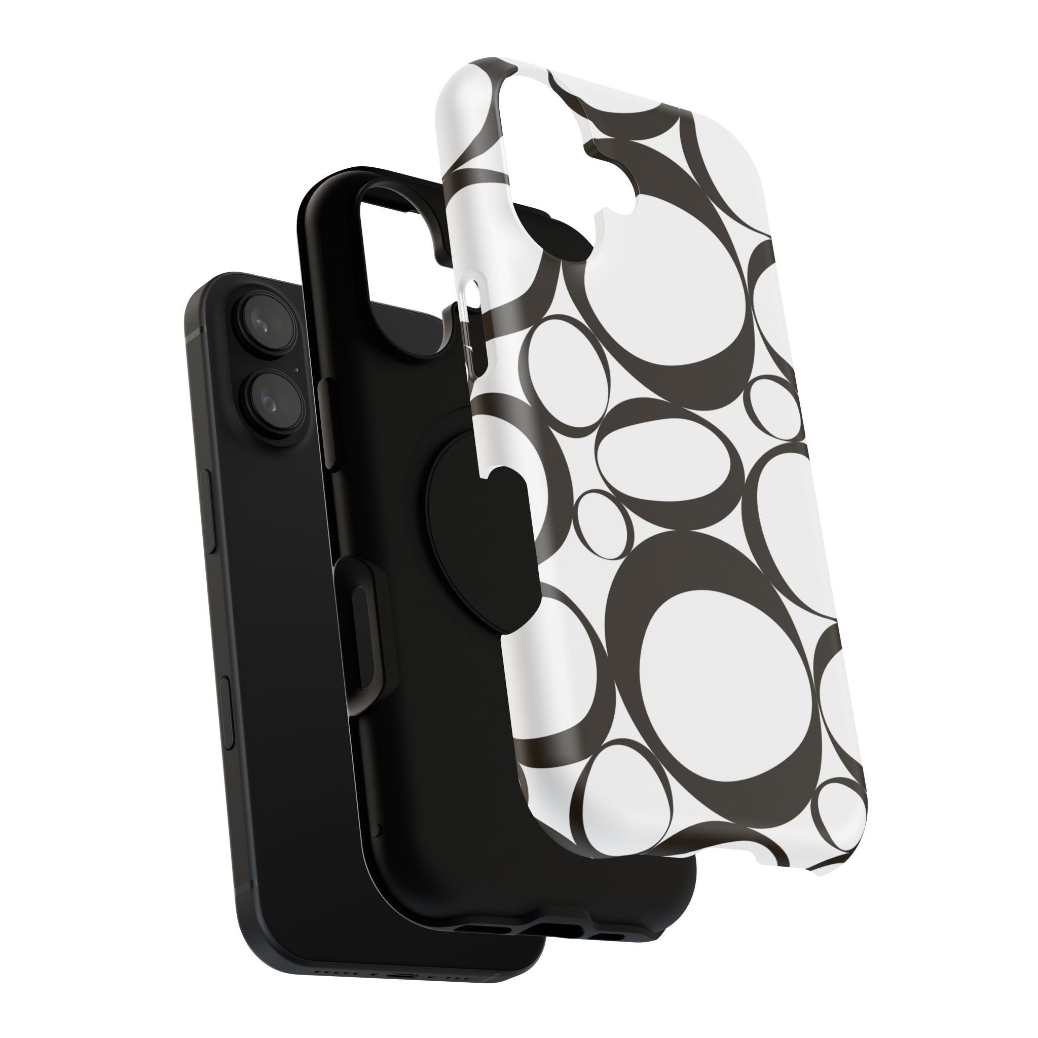 Black & White Impact-Resistant Phone Case - Durable