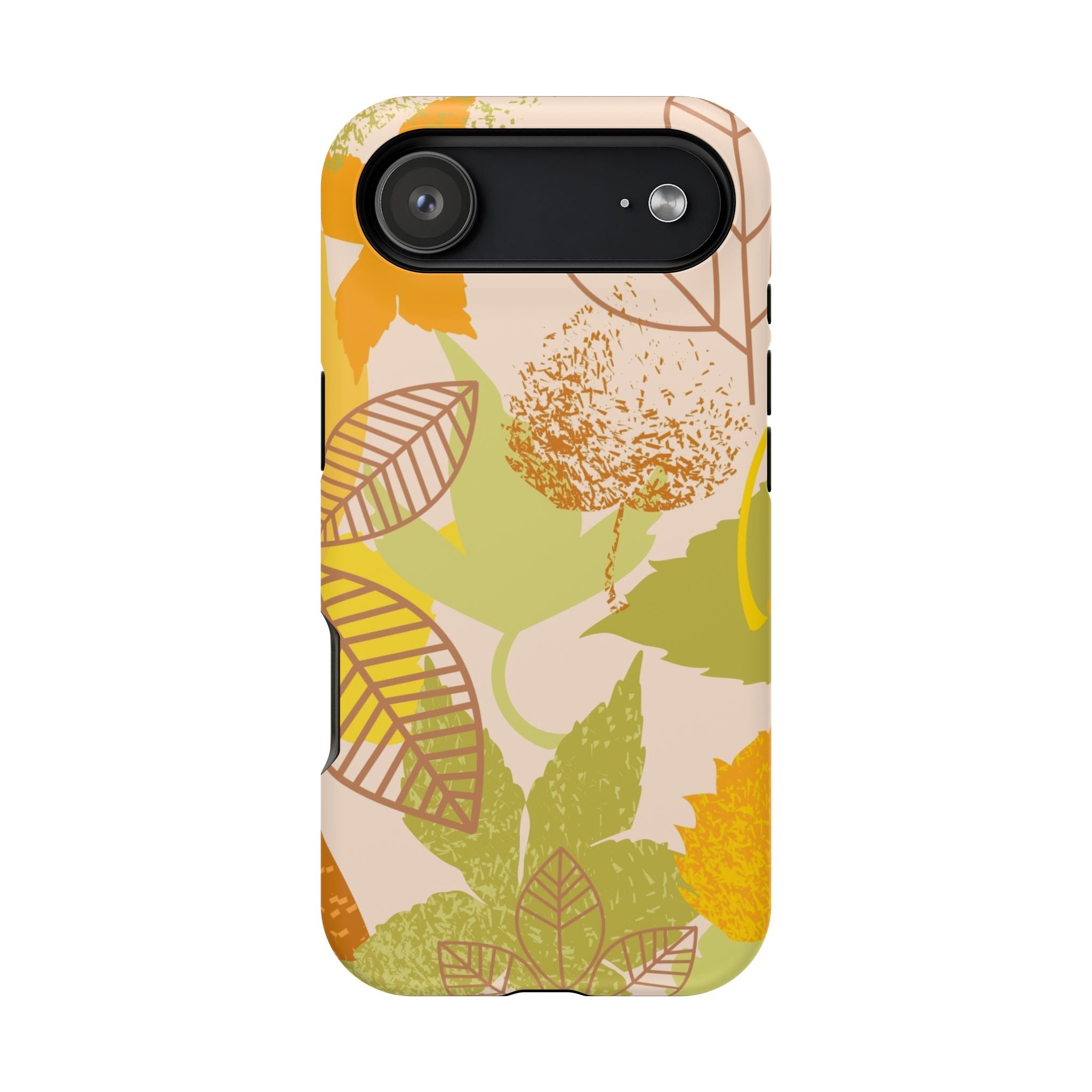Chic Leaf Print Phone Case