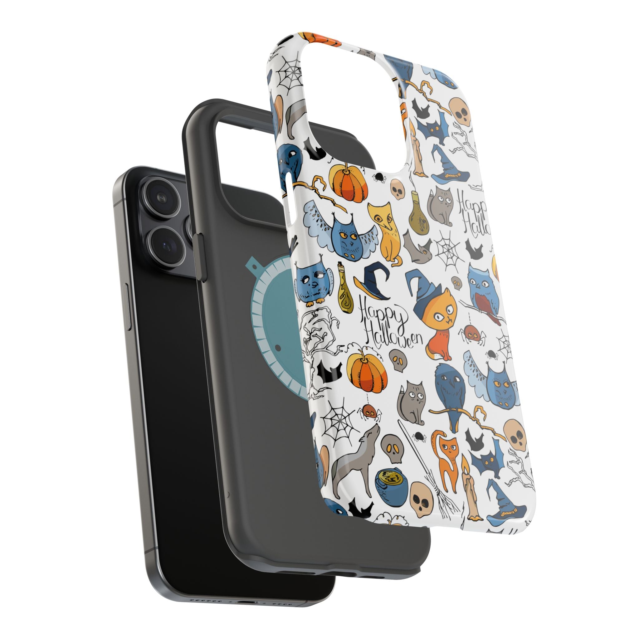 Halloween Cats & Pumpkins Magnetic Impact-Resistant Phone Case