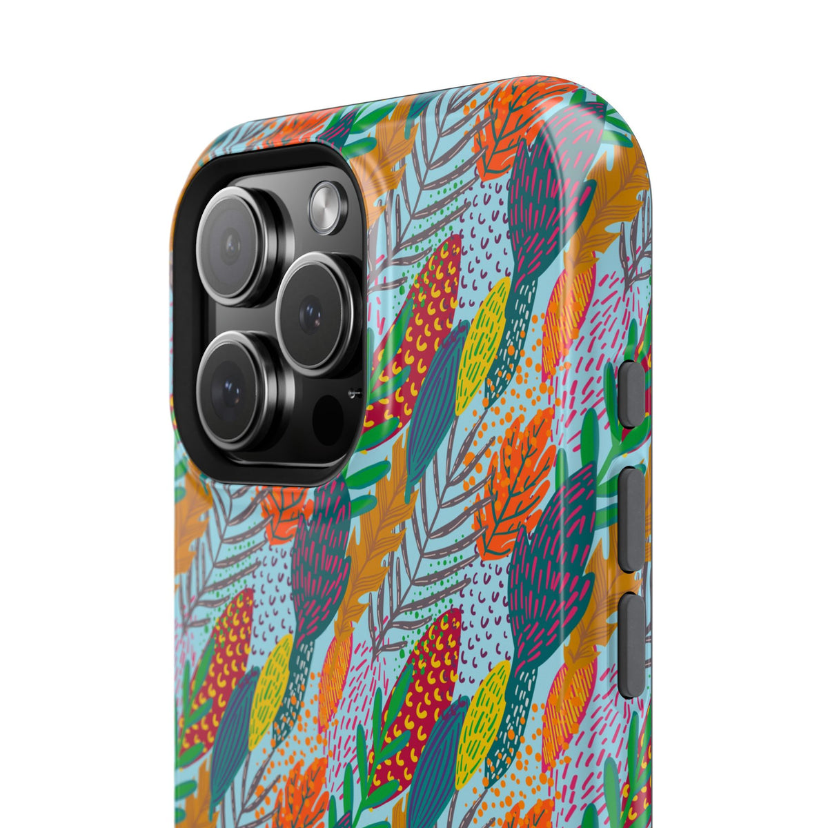 Floral Feather Magnetic Impact-Resistant for iPhone/Samsung