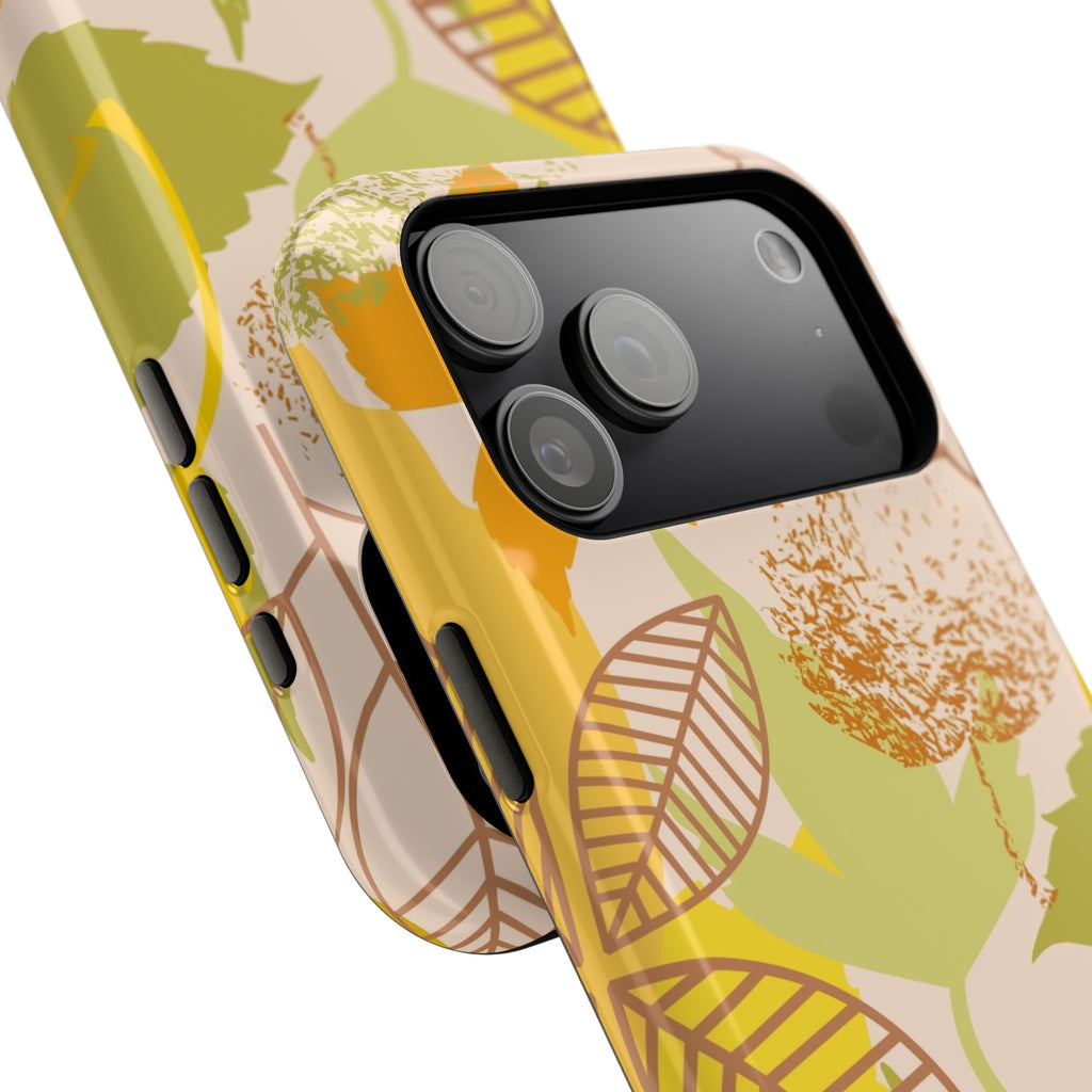 Chic Leaf Print Phone Case