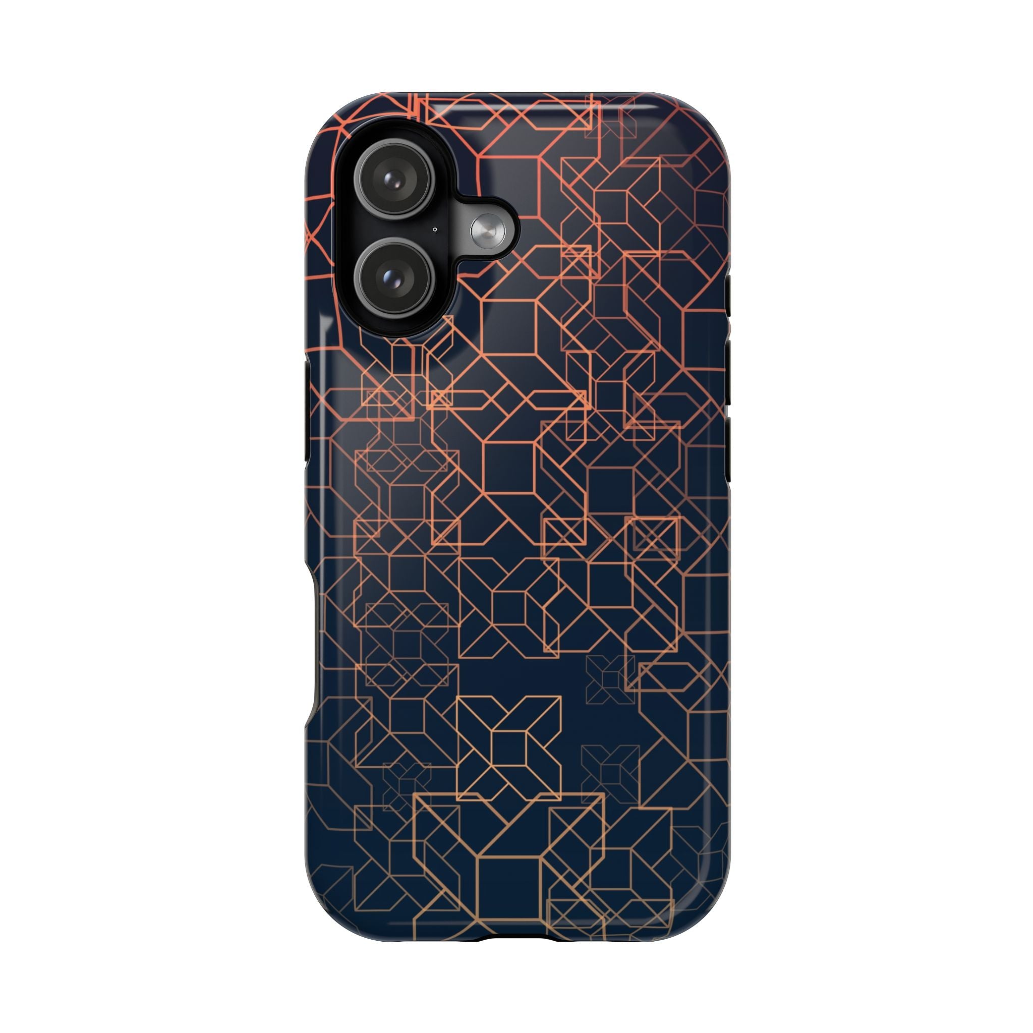 Geometric Pattern Phone Case, Durable Impact-Resistant