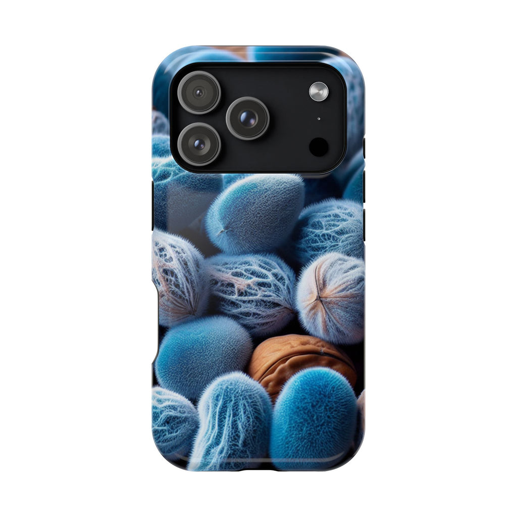 Phone Case — Blue Fuzzy Pods Impact-Resistant Protective Case