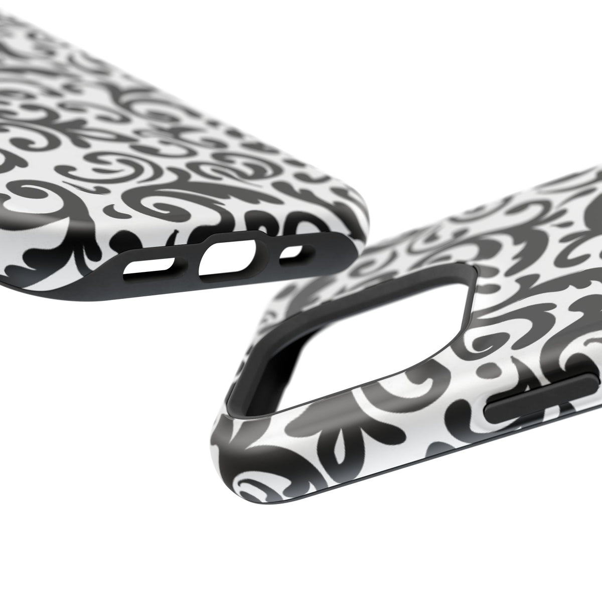 Floral Scroll Impact-Resistant Phone Case
