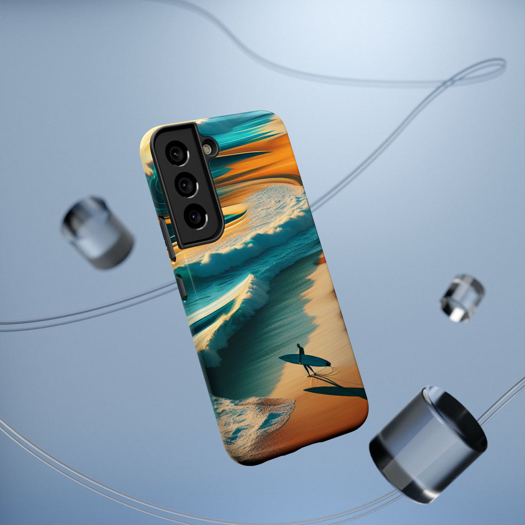 Impact Resistant Phone Case, Surf Wave Beach Lovers, Ocean Waves Design