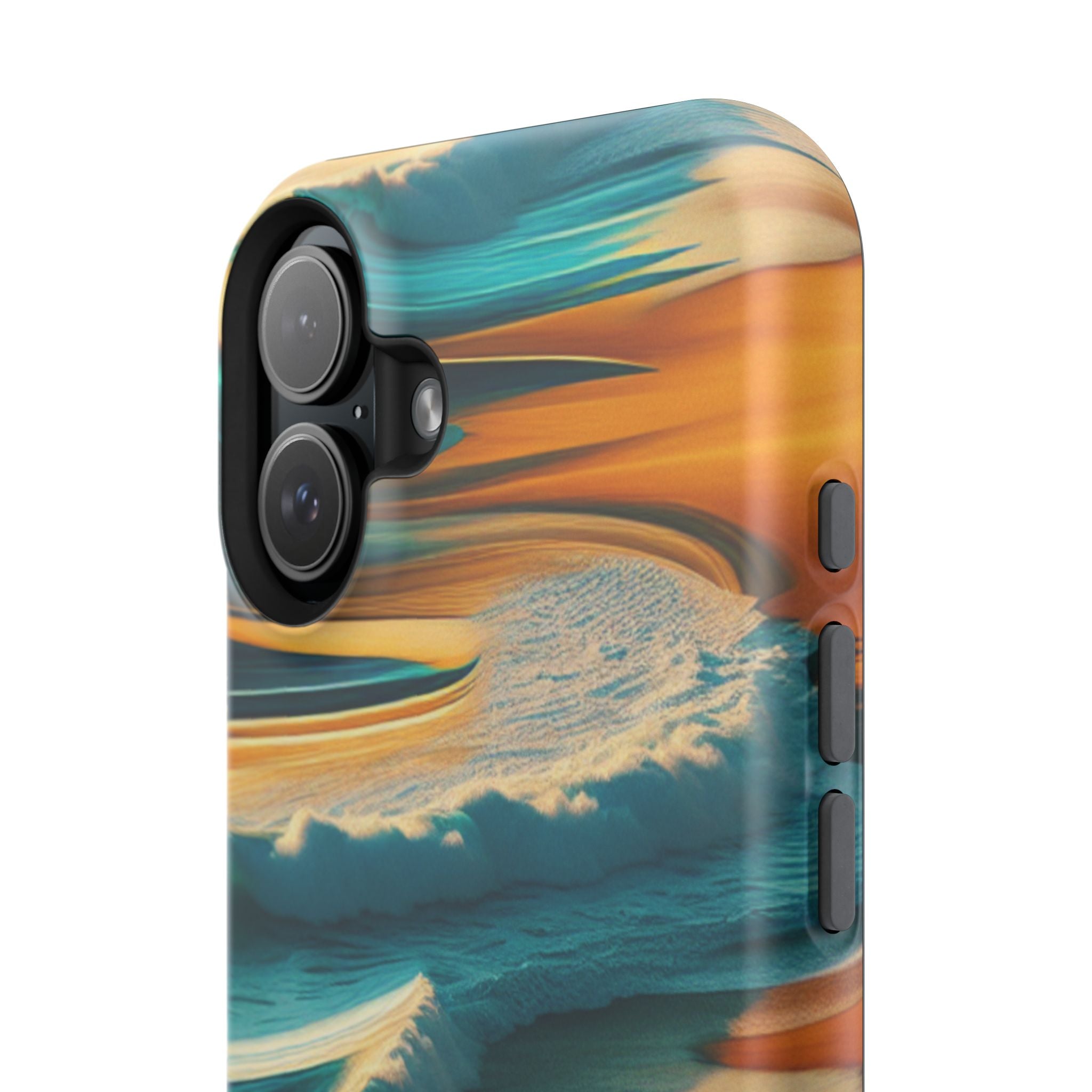 Impact Resistant Phone Case, Surf Wave Beach Lovers, Ocean Waves Design
