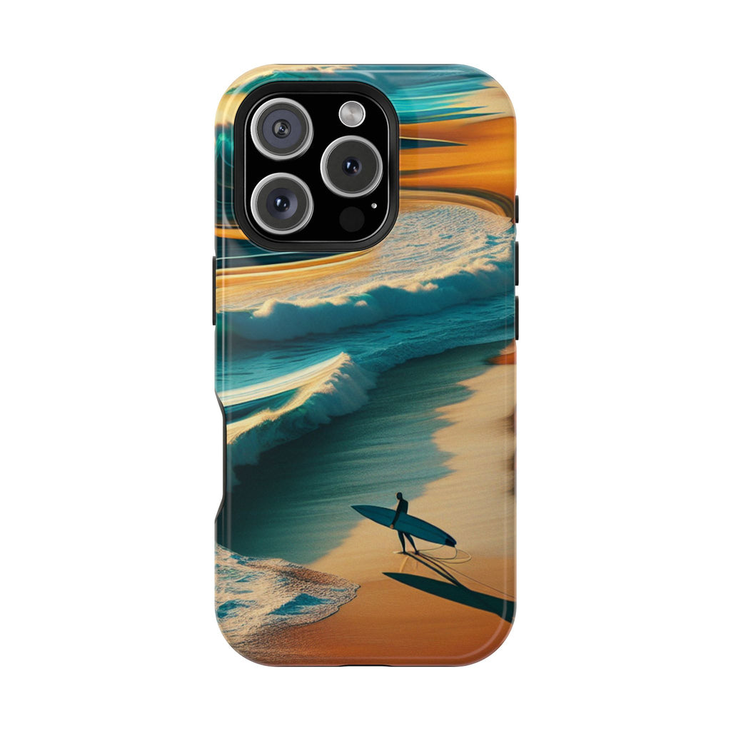 Impact Resistant Phone Case, Surf Wave Beach Lovers, Ocean Waves Design