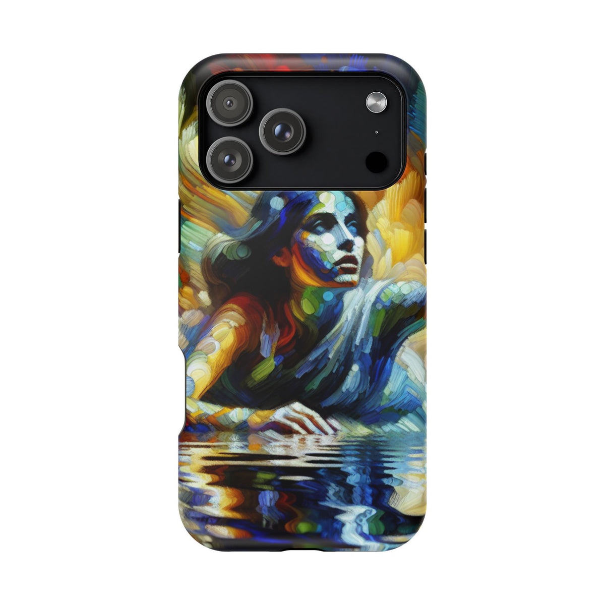 Impact-Resistant Phone Case — Colorful Surreal Mermaid Art
