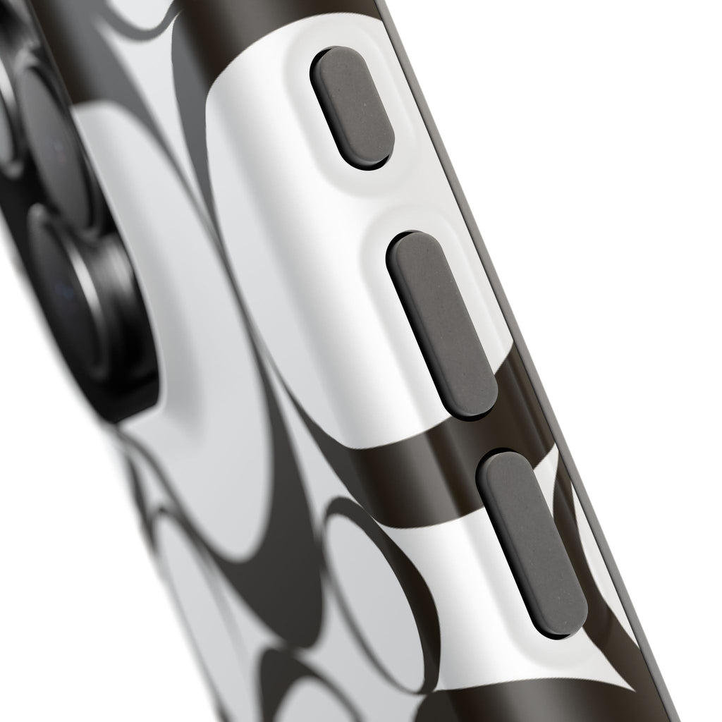 Black & White Impact-Resistant Phone Case - Durable