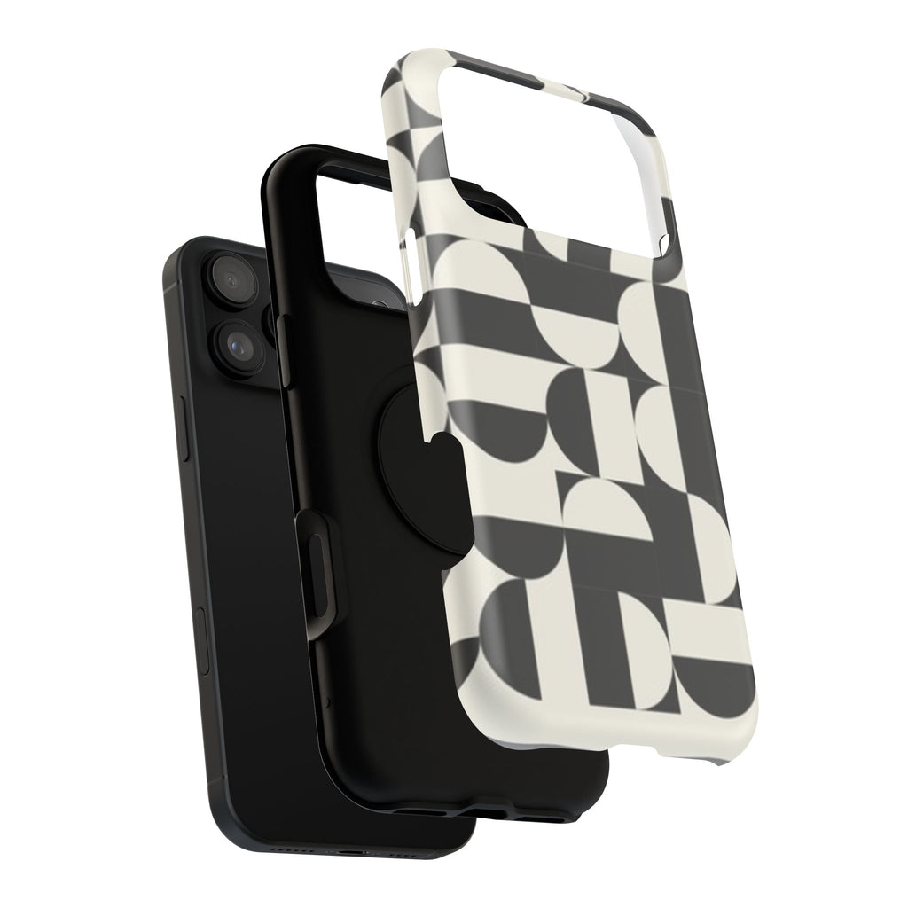 Black and White Design Impact-Resistant Case