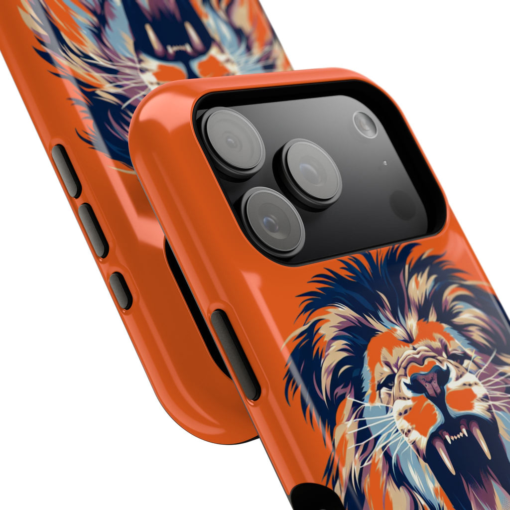 Roaring Lion Impact Phone Case — Shockproof Orange Protective Cover