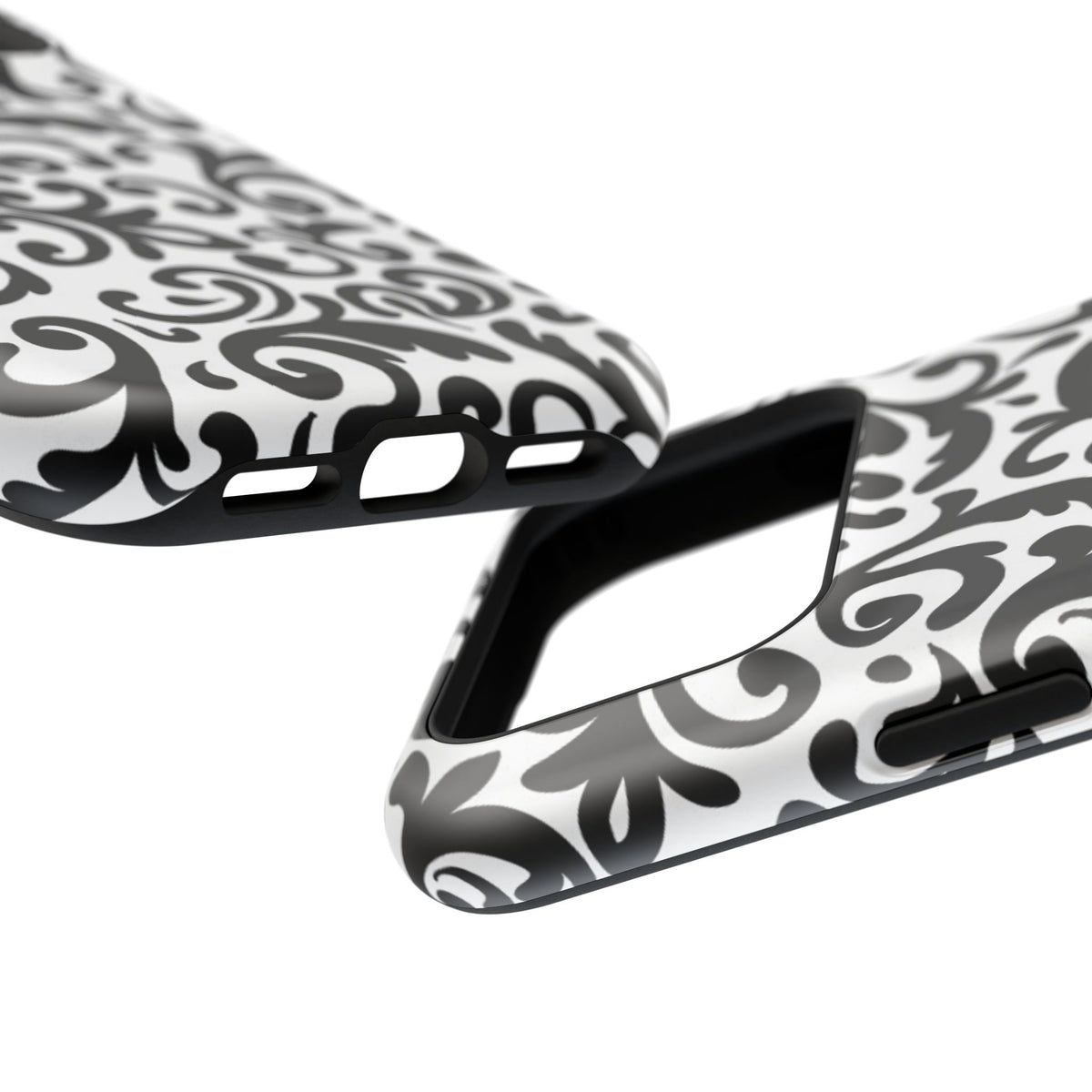 Floral Scroll Impact-Resistant Phone Case