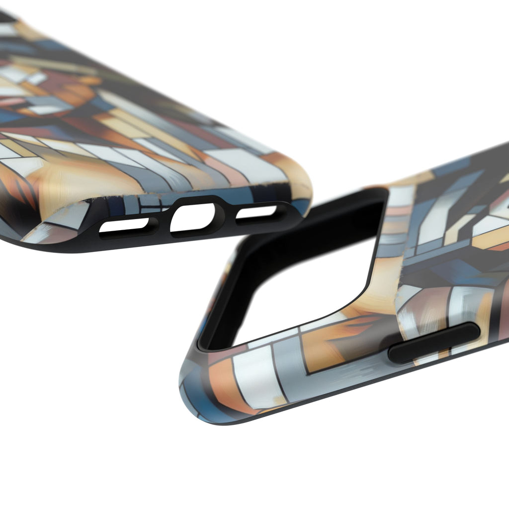 Impact-Resistant Case — Geometric Stained-Glass Woman Phone Cover