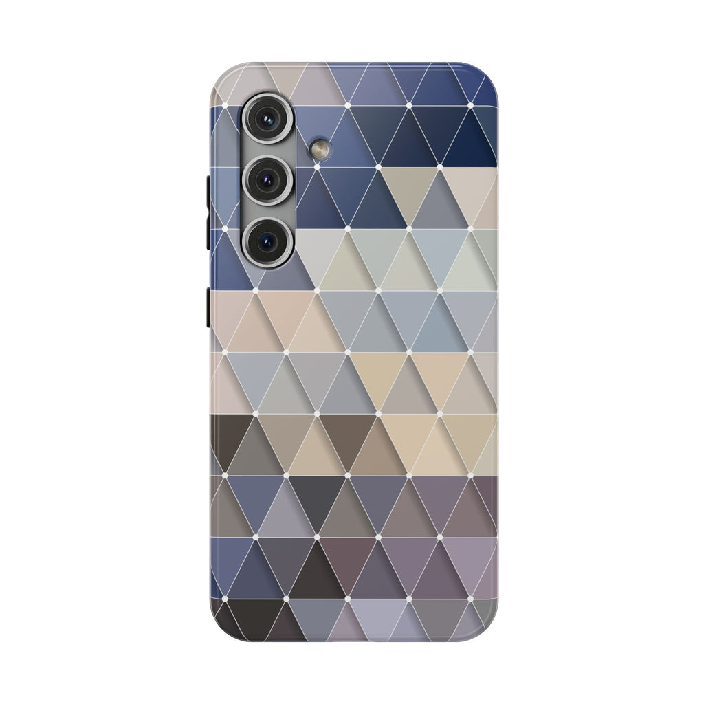 Fashionable Geometric Triangle Pattern Impact-Resistant Phone Case for Samsung Galaxy