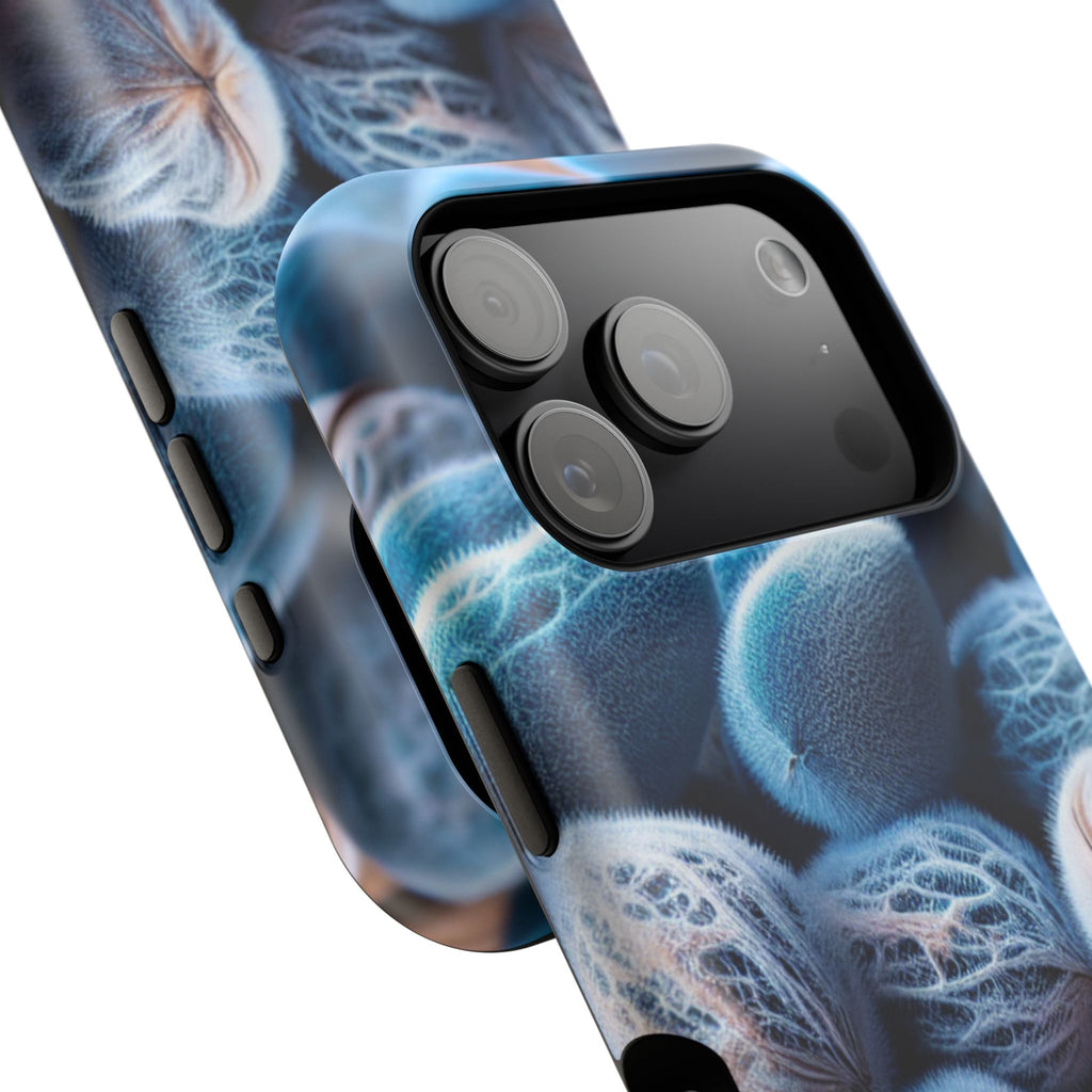 Phone Case — Blue Fuzzy Pods Impact-Resistant Protective Case