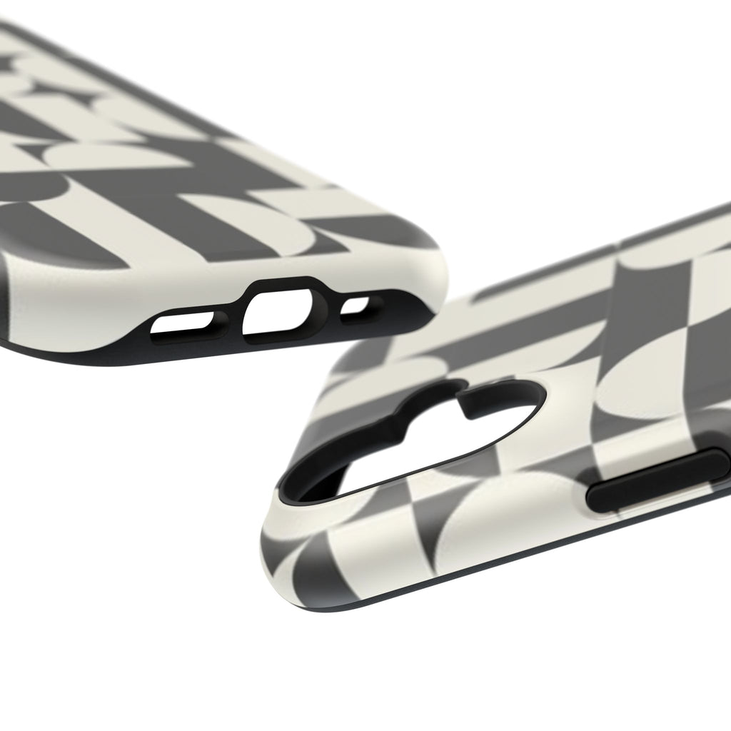 Black and White Design Impact-Resistant Case