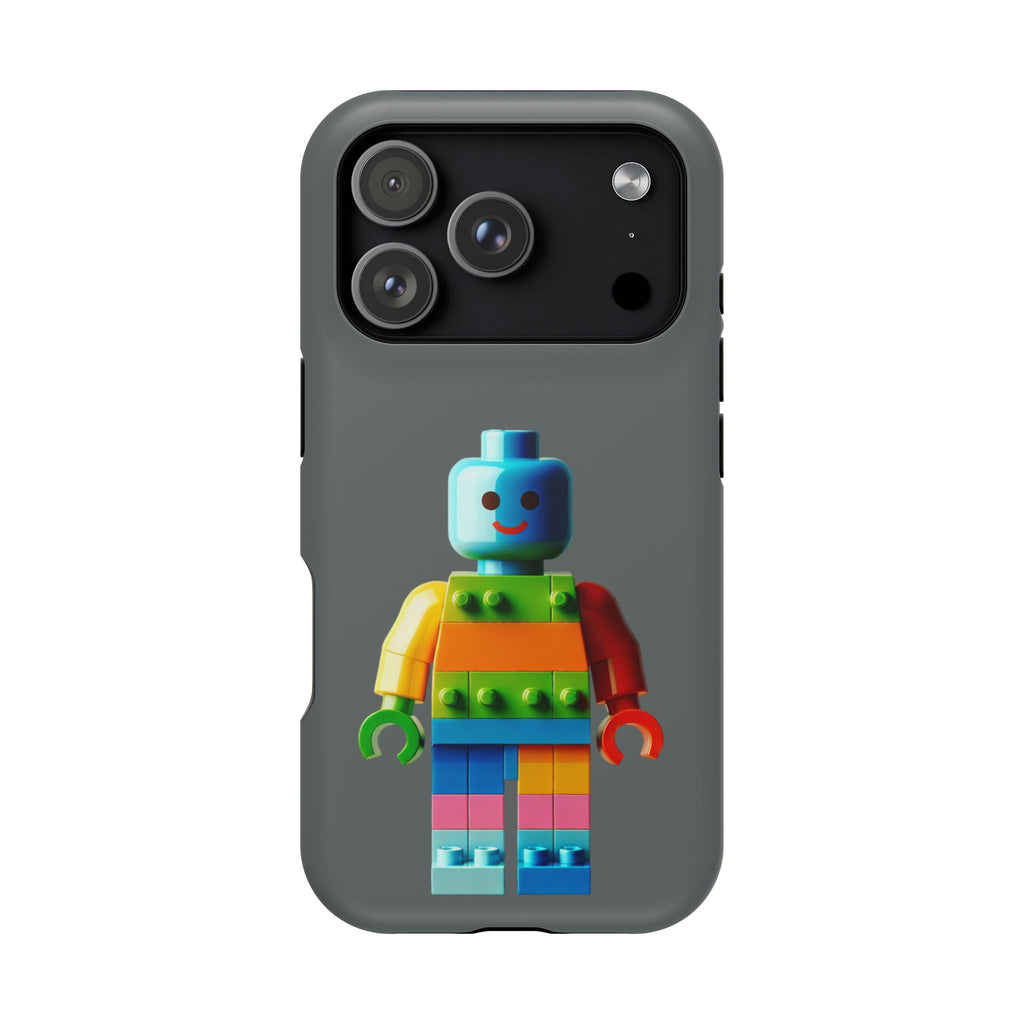 Rainbow Brick Minifigure Impact-Resistant Phone Case