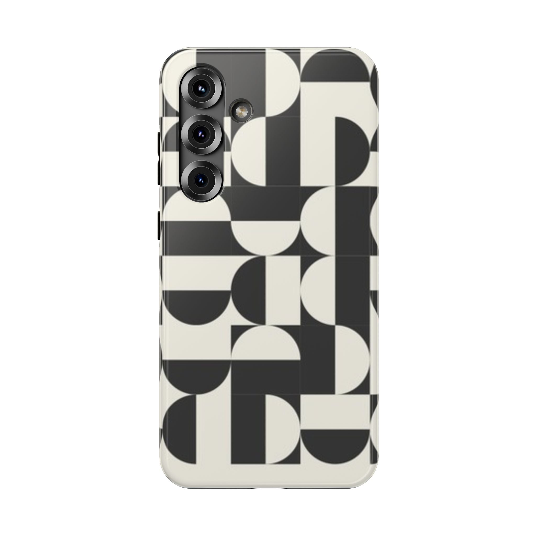 Black and White Design Impact-Resistant Case