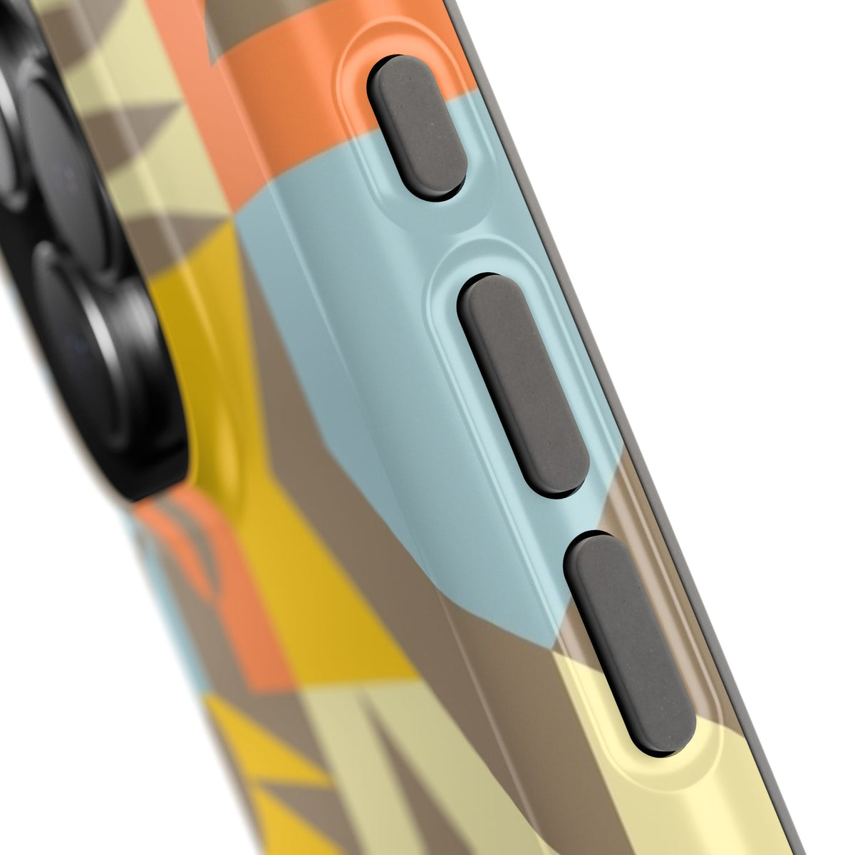 Retro Geometric Impact Phone Case — Mid-Century Modern Pattern for iPhone