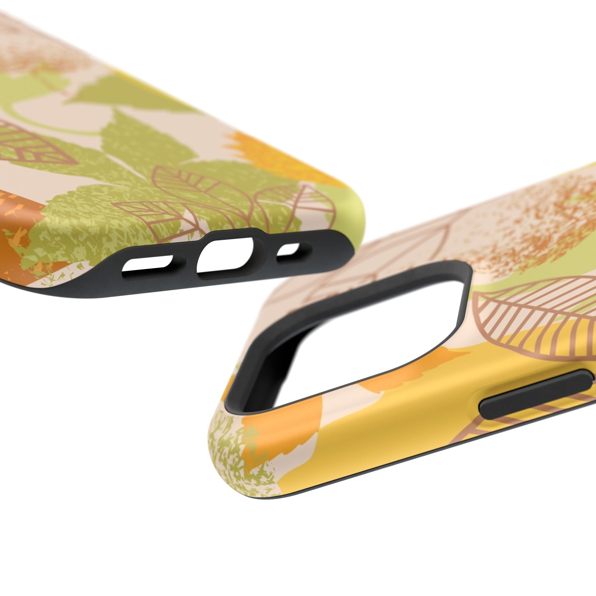 Chic Leaf Print Phone Case