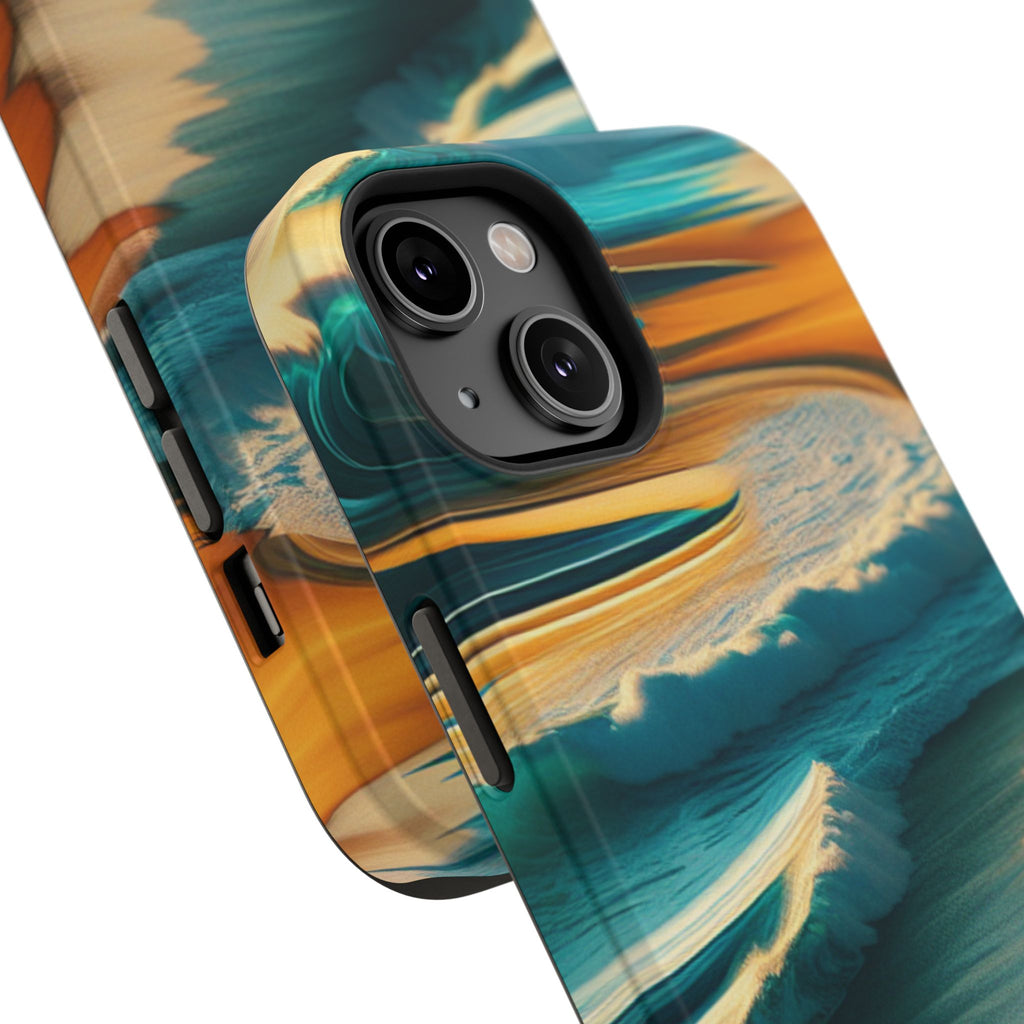 Impact Resistant Phone Case, Surf Wave Beach Lovers, Ocean Waves Design