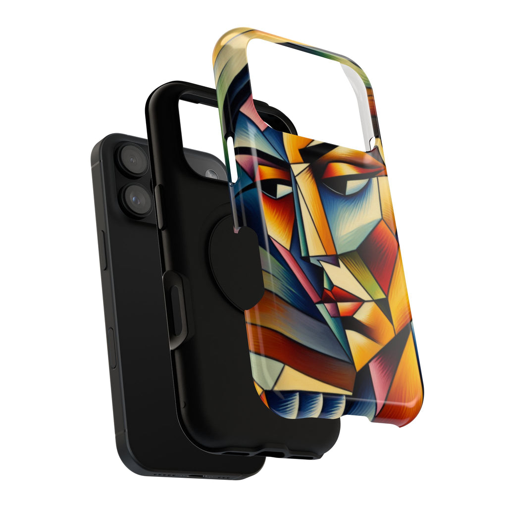 Abstract Cubist Face Phone Case — Impact‑Resistant Artistic iPhone Cover