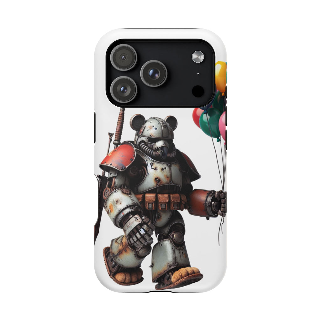 Armored Bear with Balloons Impact-Resistant Galaxy Cute Phone Cases