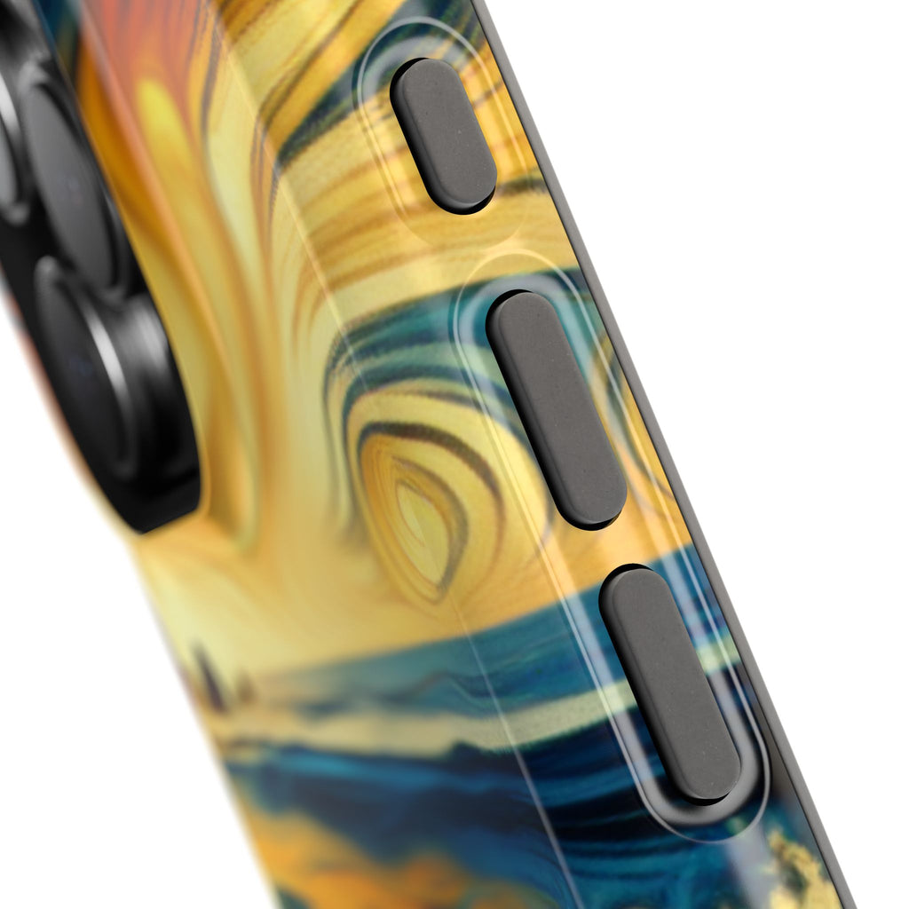 Impact Resistant Phone Case - Surfing Ocean Waves Design, Coastal Decor Gift