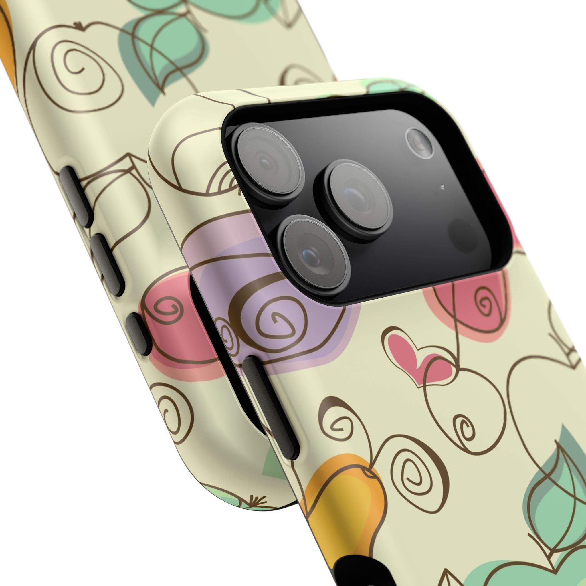 Colorful Floral Phone Case, Impact-Resistant