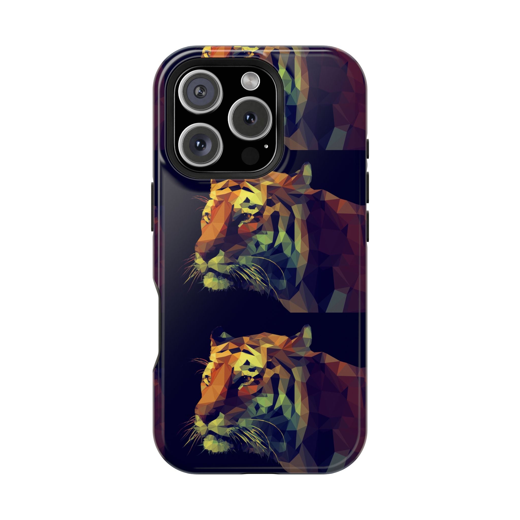 Colorful Tiger Phone Case, Impact-Resistant