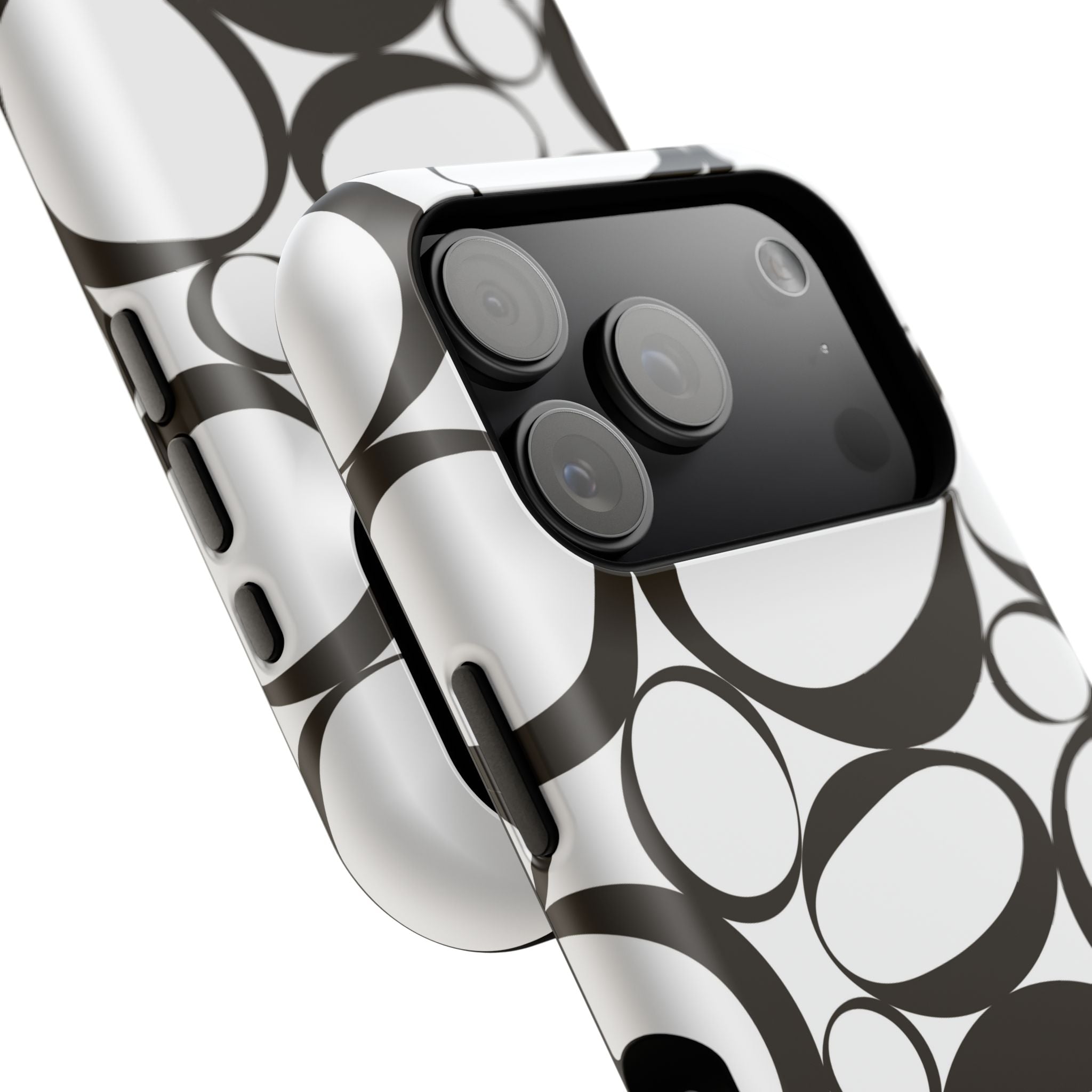 Black & White Impact-Resistant Phone Case - Durable