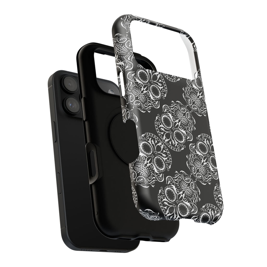 Skull Pattern Black & White Gothic Tough Cases for iPhone