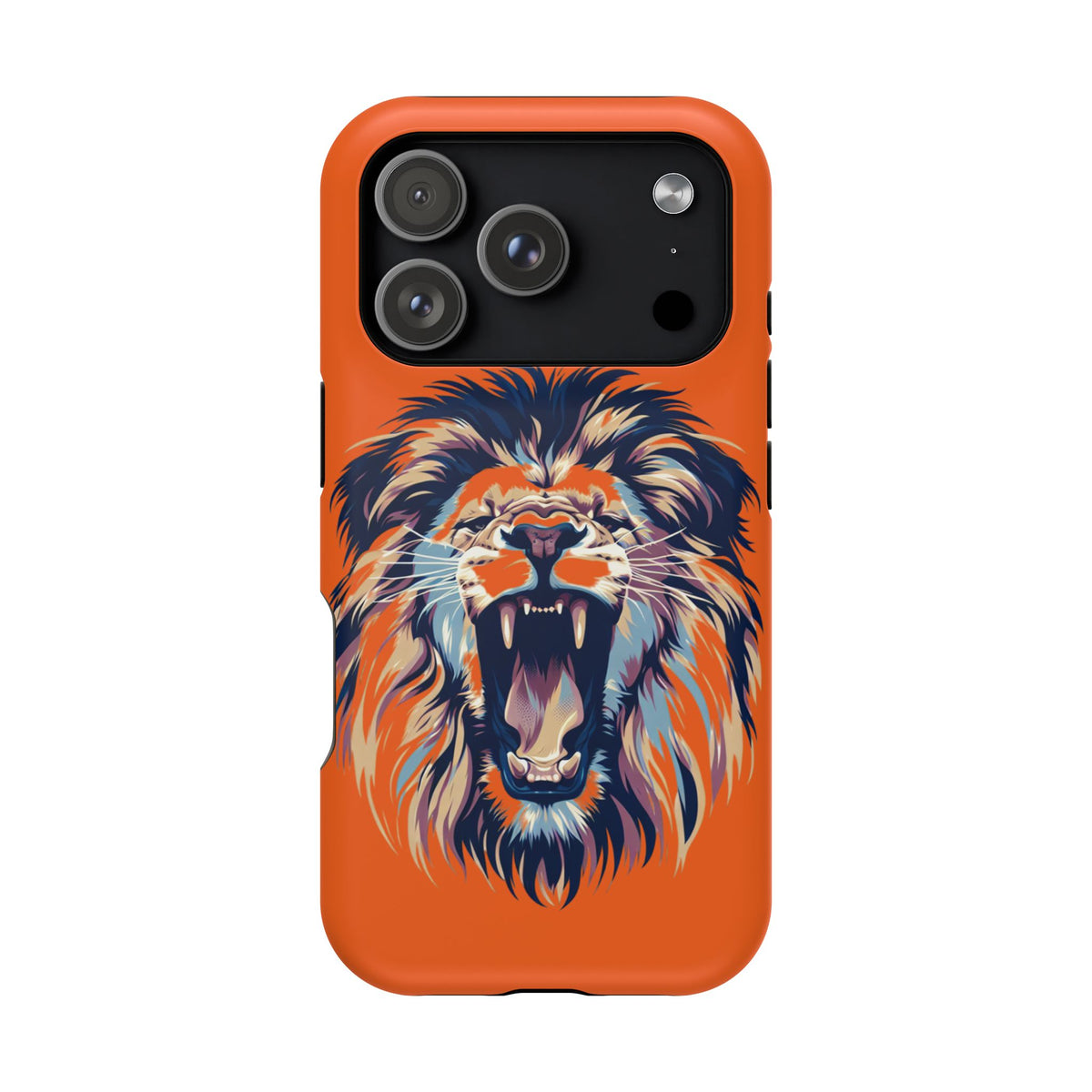 Roaring Lion Impact Phone Case — Shockproof Orange Protective Cover