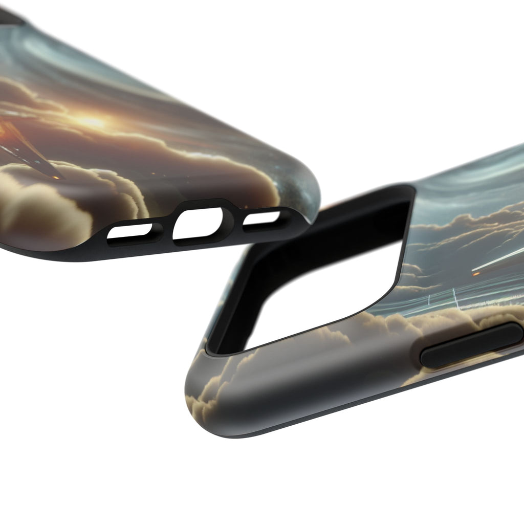 Spacecraft Vortex Phone Case — Impact-Resistant Sci‑Fi iPhone Cover