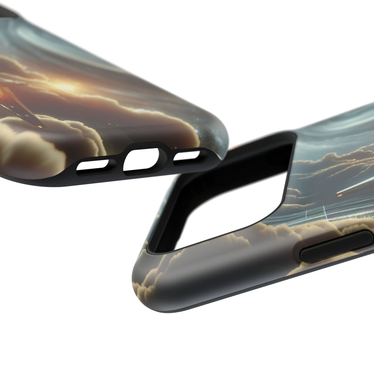 Spacecraft Vortex Phone Case — Impact-Resistant Sci‑Fi iPhone Cover