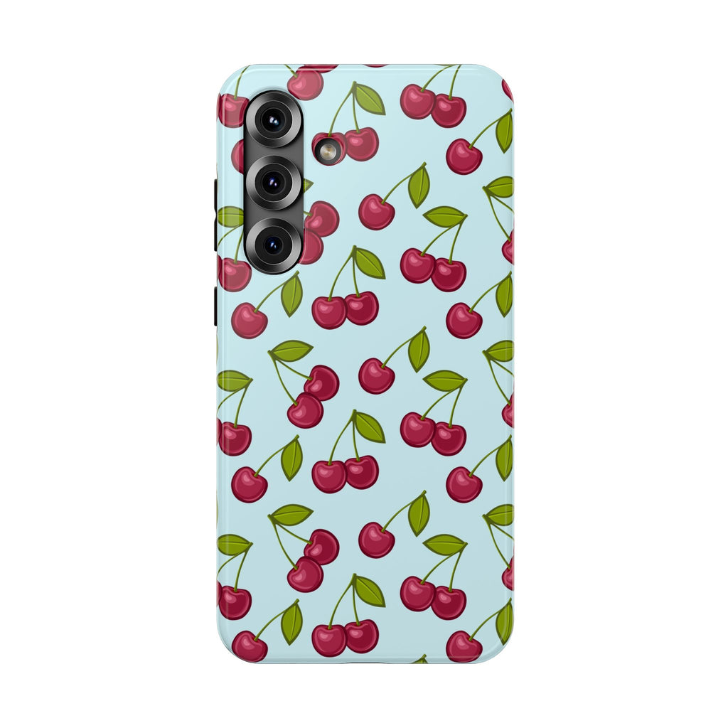 Vintage Cherry Shockproof Phone Cases for Newest iPhone & Galaxy
